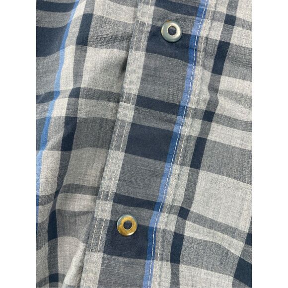 The North Face Plaid Button Down Shirt Men XL Blue Grey‎ Lightweight Outdoor - Picture 4 of 10